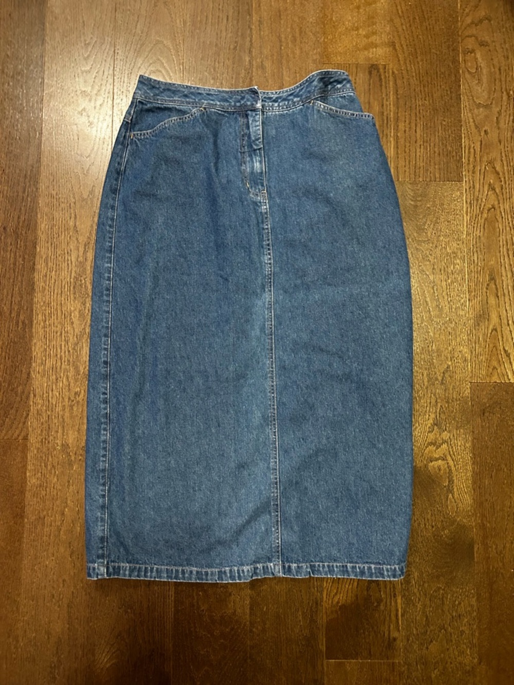 Vintage 90s Reflect Jeans Denim Maxi Skirt - 38” Waist with back slit